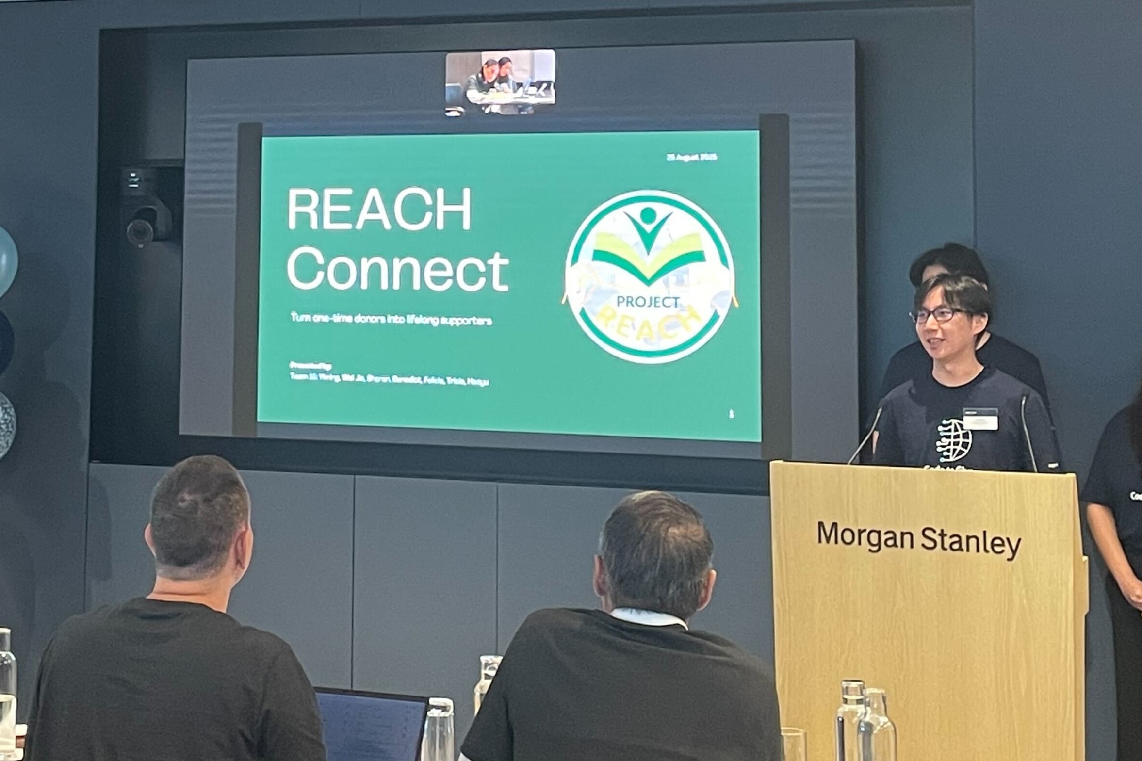 Yiming presenting his groups' solution