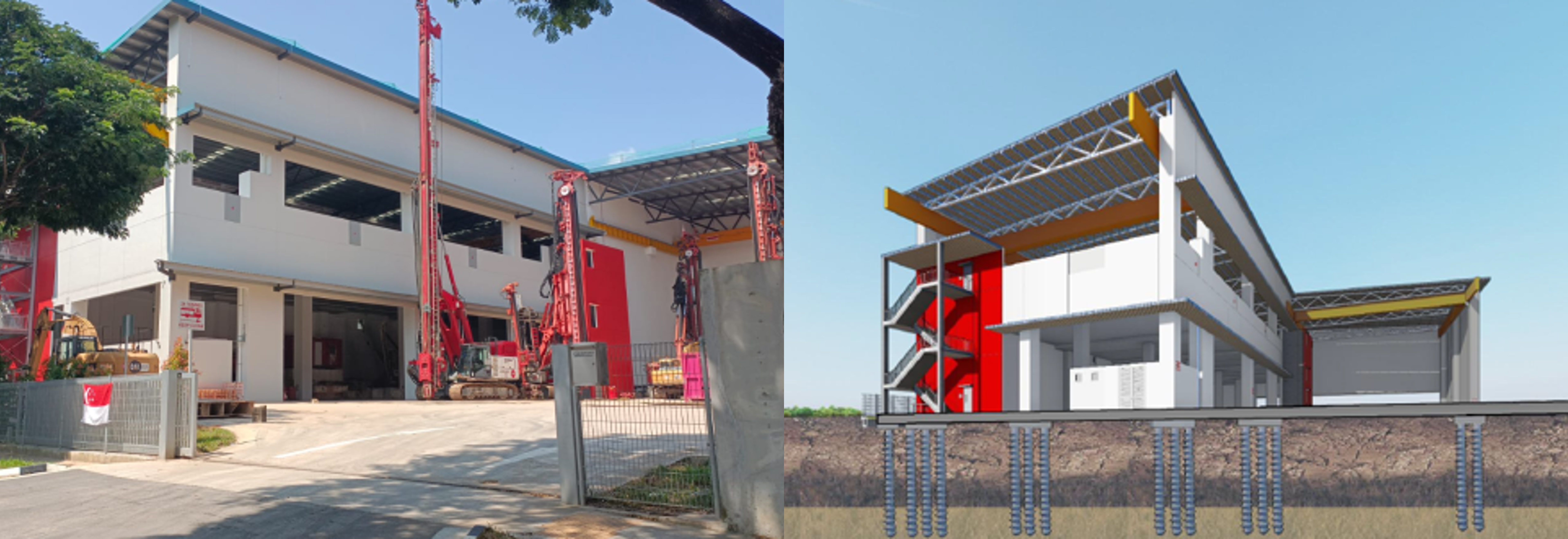 Test Building instsalled with DD Piles