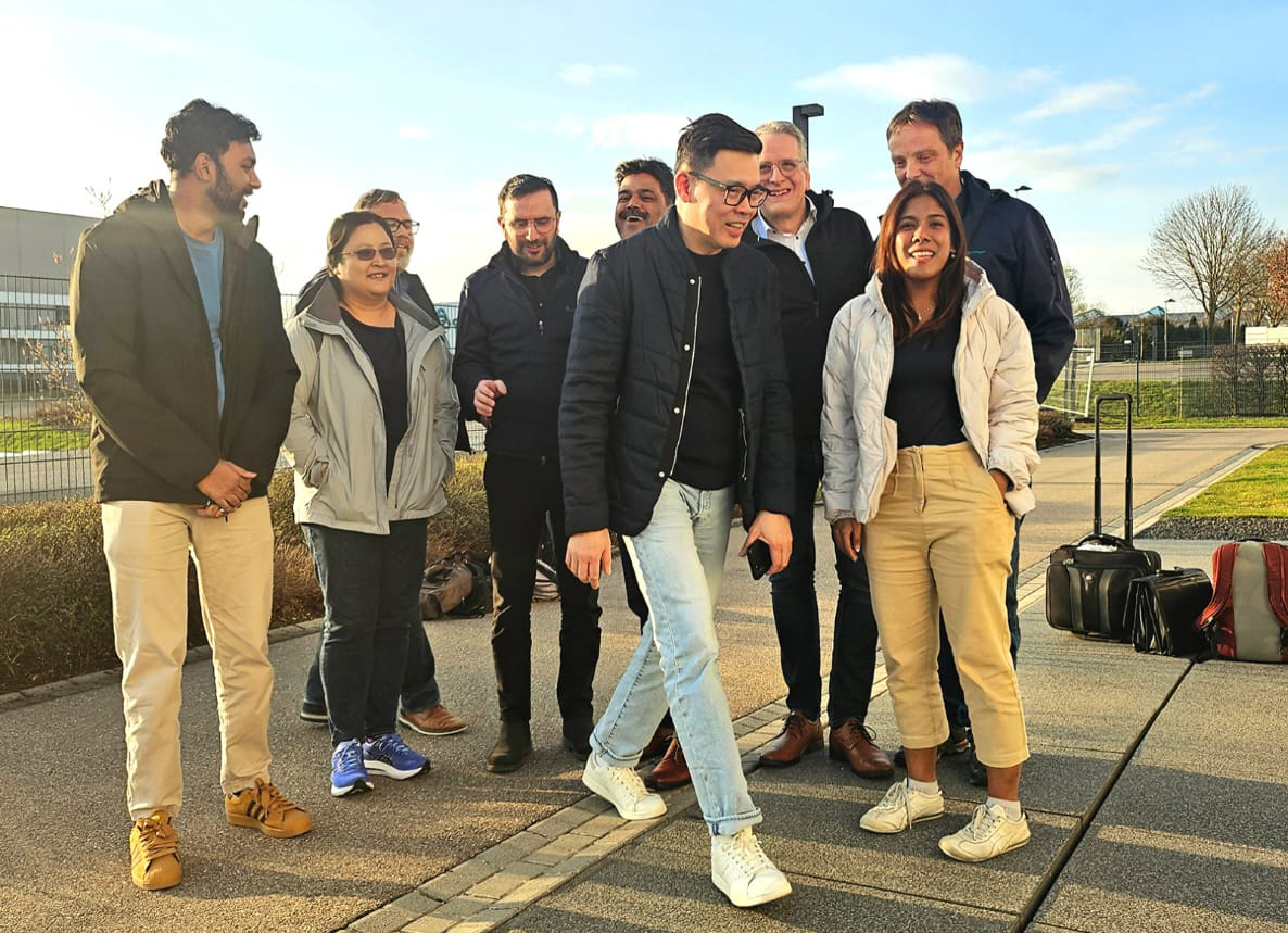 Angel with her colleagues