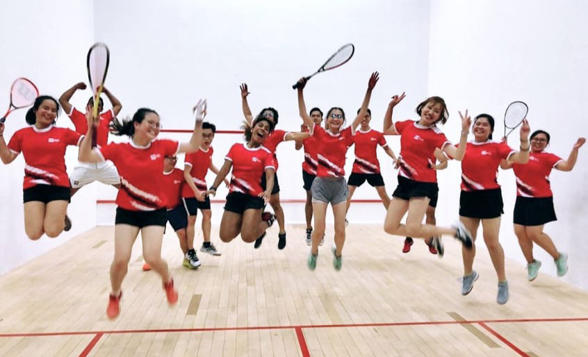 Angel and squash team