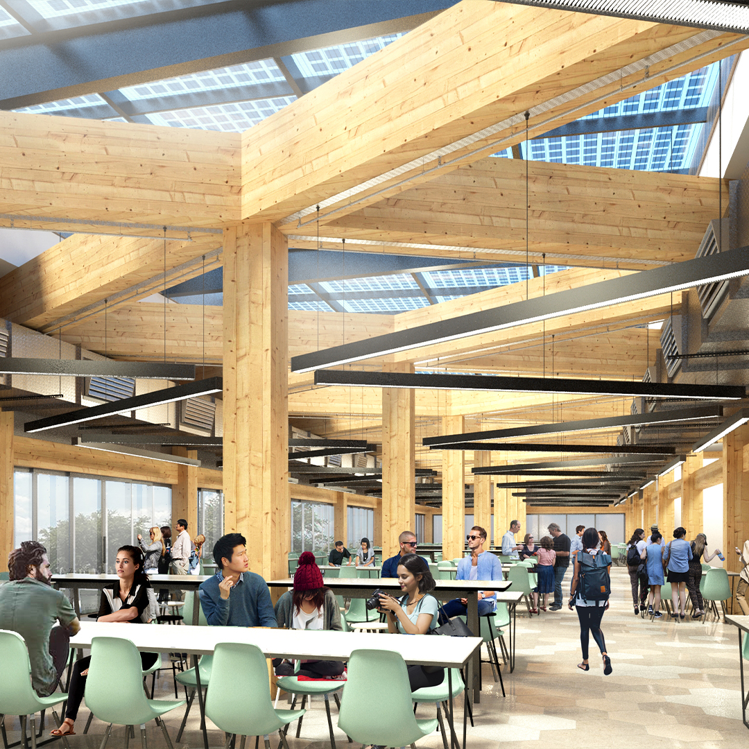 Super low energy building foodcourt