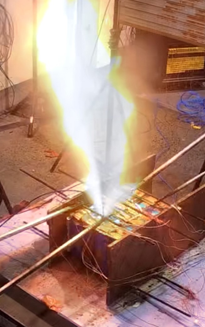 Li Ion Battery Fire Tests (From FSSD picture library)