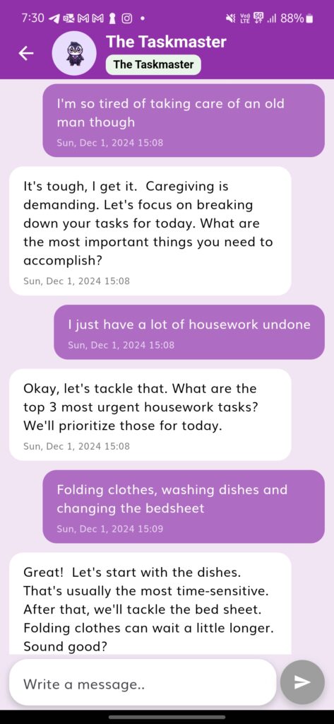 photo of text messages