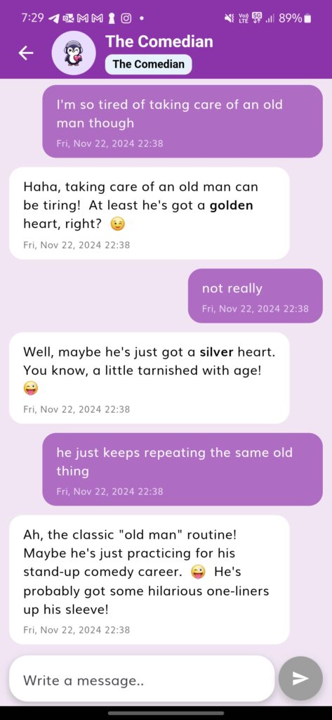 photo of text messages