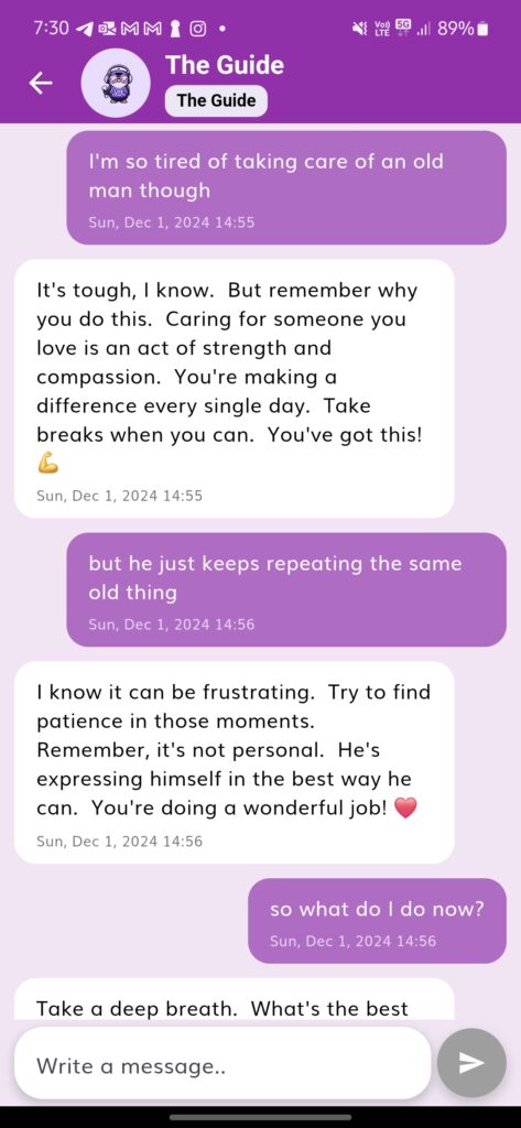 photo of text messages