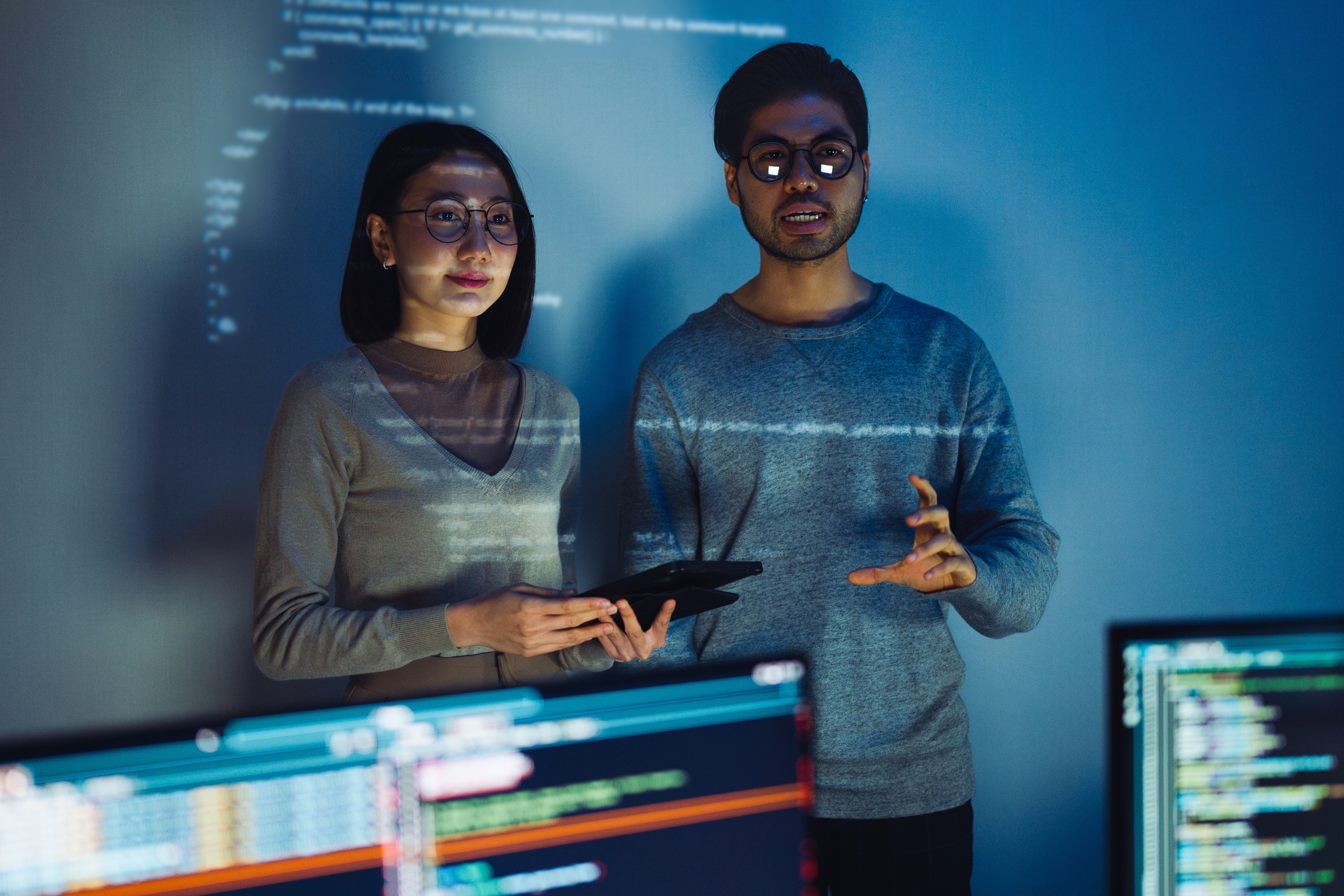 AI developers in discussion