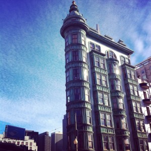 Beautiful azure skies in San Francisco