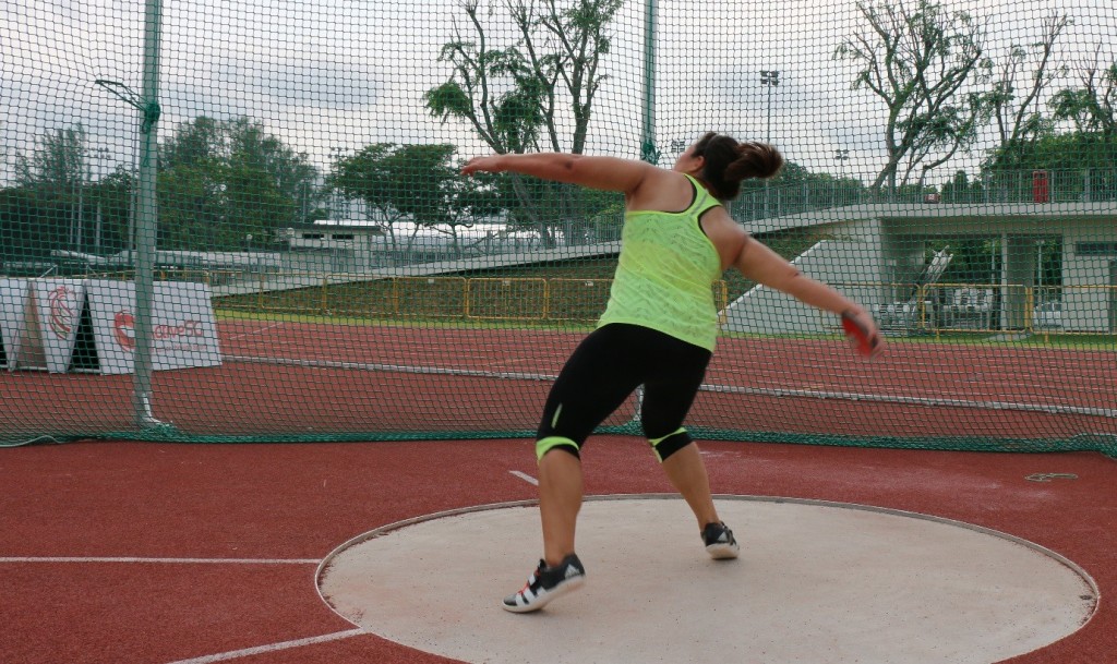 Hannah Lee training at the Kallang Track near Singapore Sports Hub on 23 May 2015. Photo | SIT