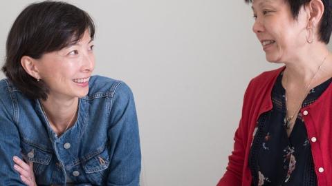 Associate Professor Valerie Lim (left in image)’s older sister, a social worker