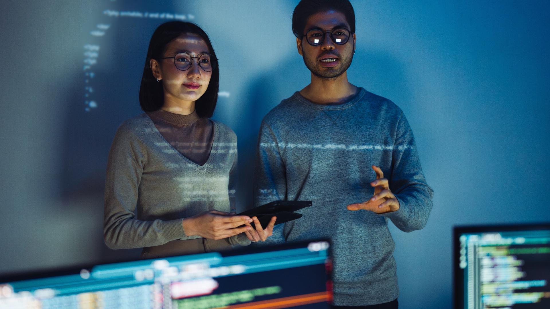 AI developers in discussion