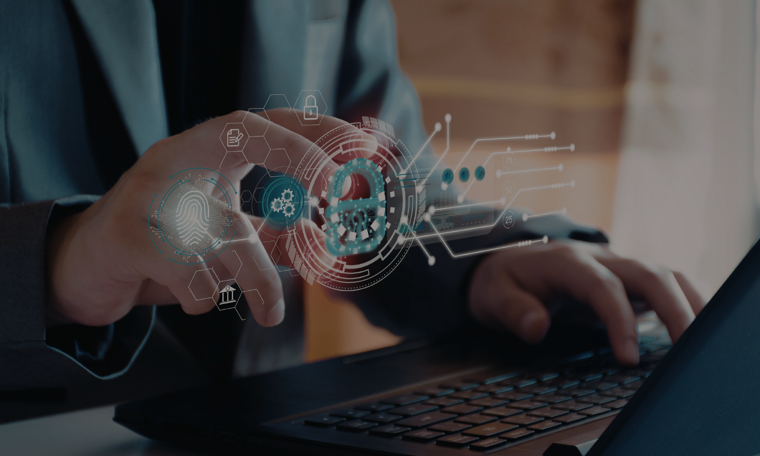 Man securing digital communications